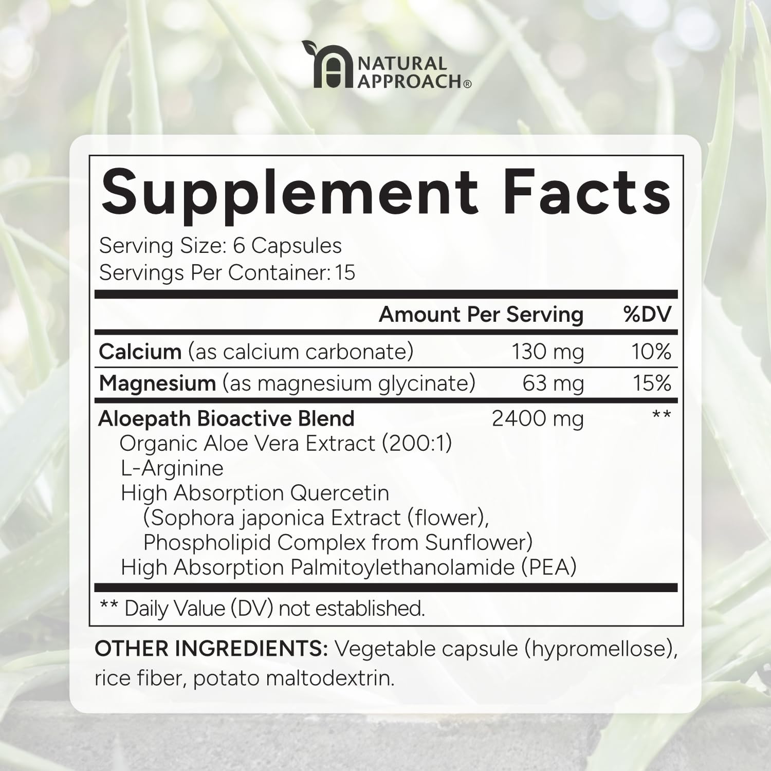 ALOEPATH Aloe Vera Capsules 200:1 Extract capsules on a table