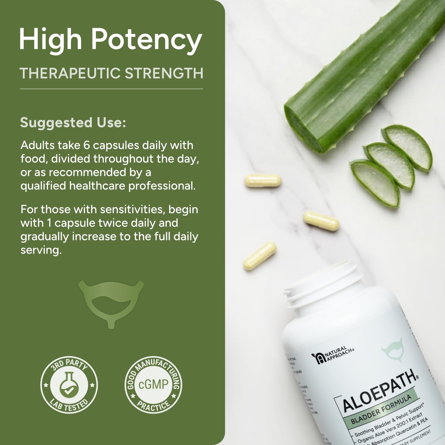 ALOEPATH Aloe Vera Capsules 200:1 Extract close-up of capsules