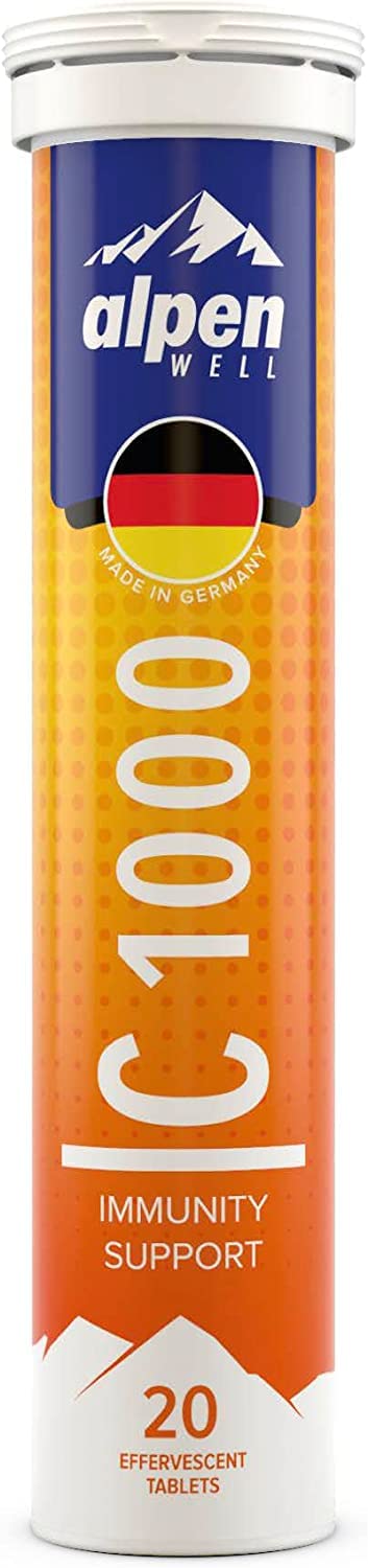 AlpenWell Vitamin C 1000mg effervescent tablet front view