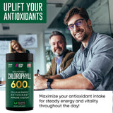 Alpha Flow Chlorophyll Capsules 600mg back label