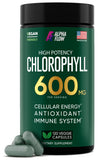 Alpha Flow Chlorophyll Capsules 600mg front view