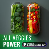 Alpha Flow Chlorophyll Capsules 600mg side view with dosage details