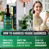 Alpha Flow Chlorophyll Liquid Drops with a glass of water
