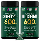 Alpha Flow Double Pack Chlorophyll Capsules 600mg front view