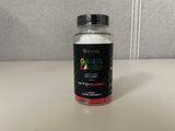 ALPHA LION Gains Candy MitoBurn Fat Burner Capsules displayed with fitness accessories