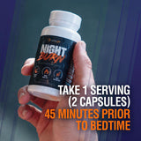 ALPHA LION Night Burn supplement bottle back view
