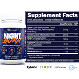 ALPHA LION Night Burn supplement packaging details