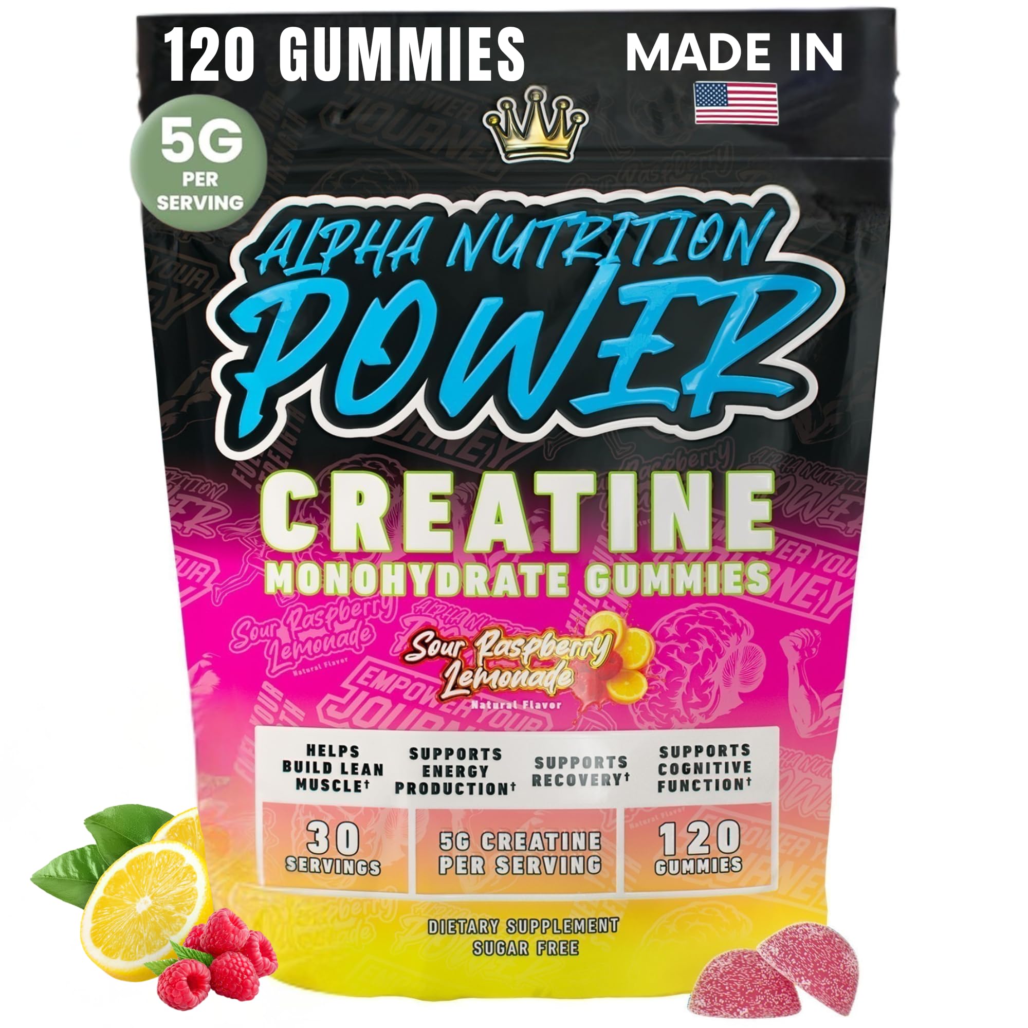 Alpha Nutrition Power Creatine Gummies front view