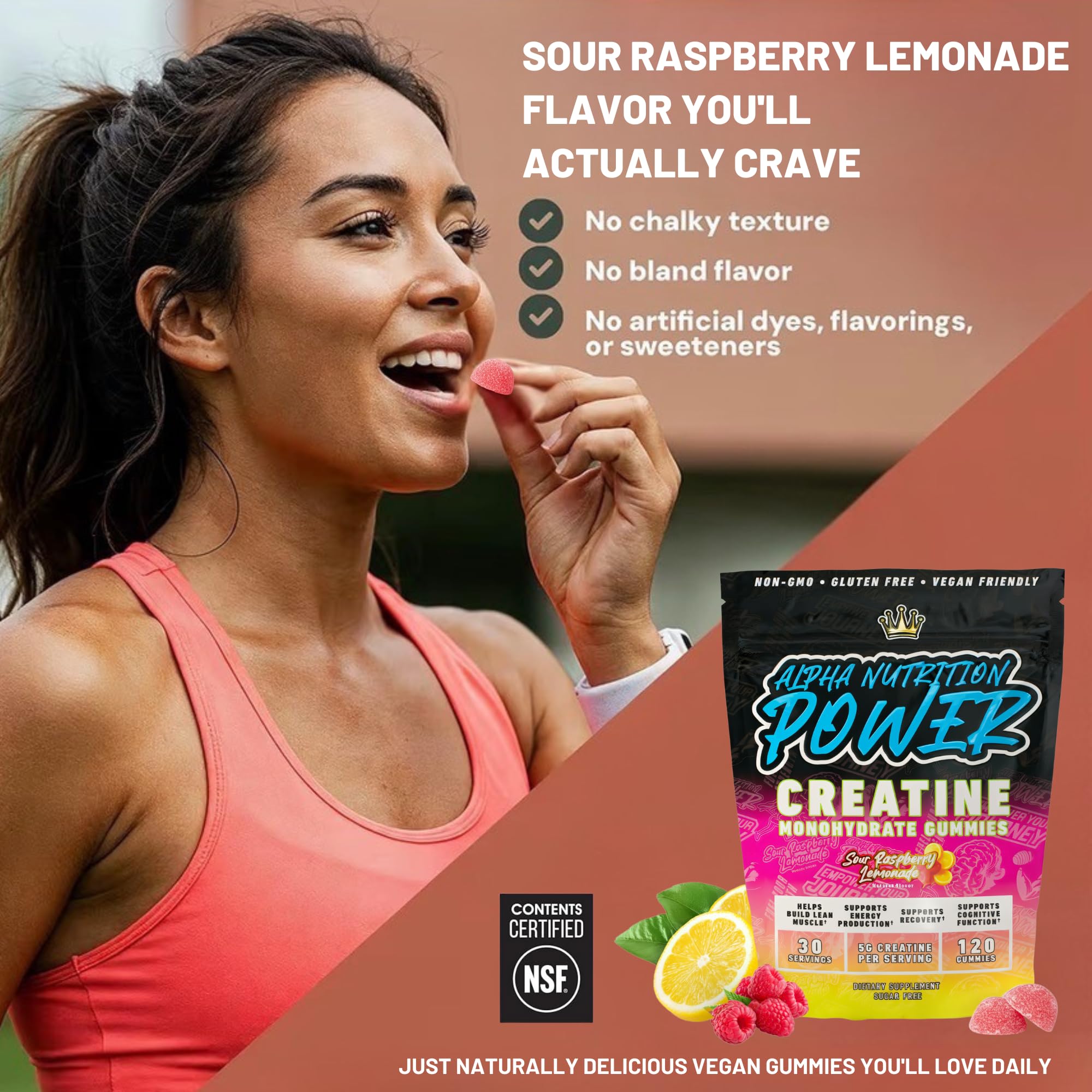 Alpha Nutrition Power Creatine Gummies ingredients list