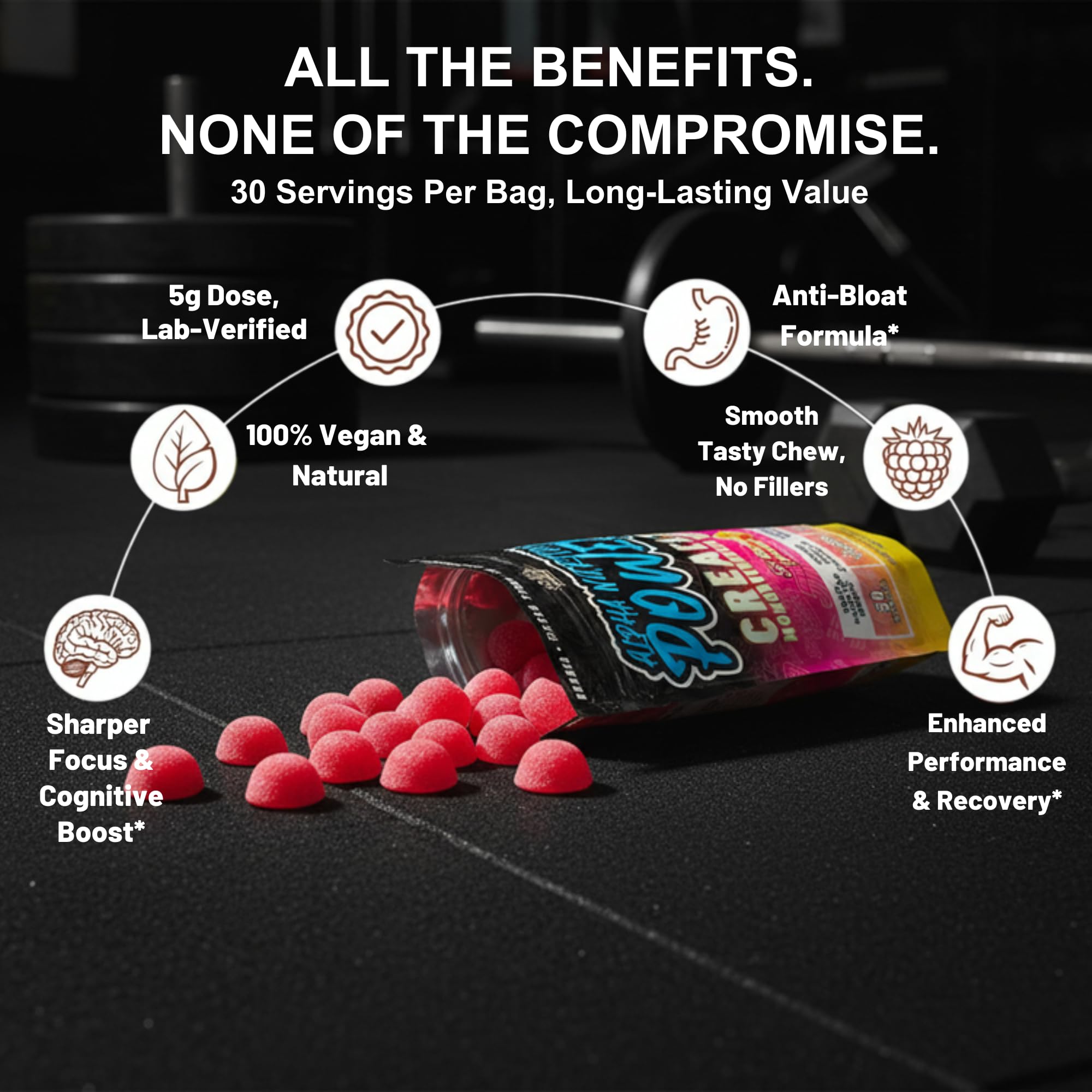 Alpha Nutrition Power Creatine Gummies packaging