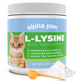 Alpha Paw L-Lysine Powder 8 oz container front view