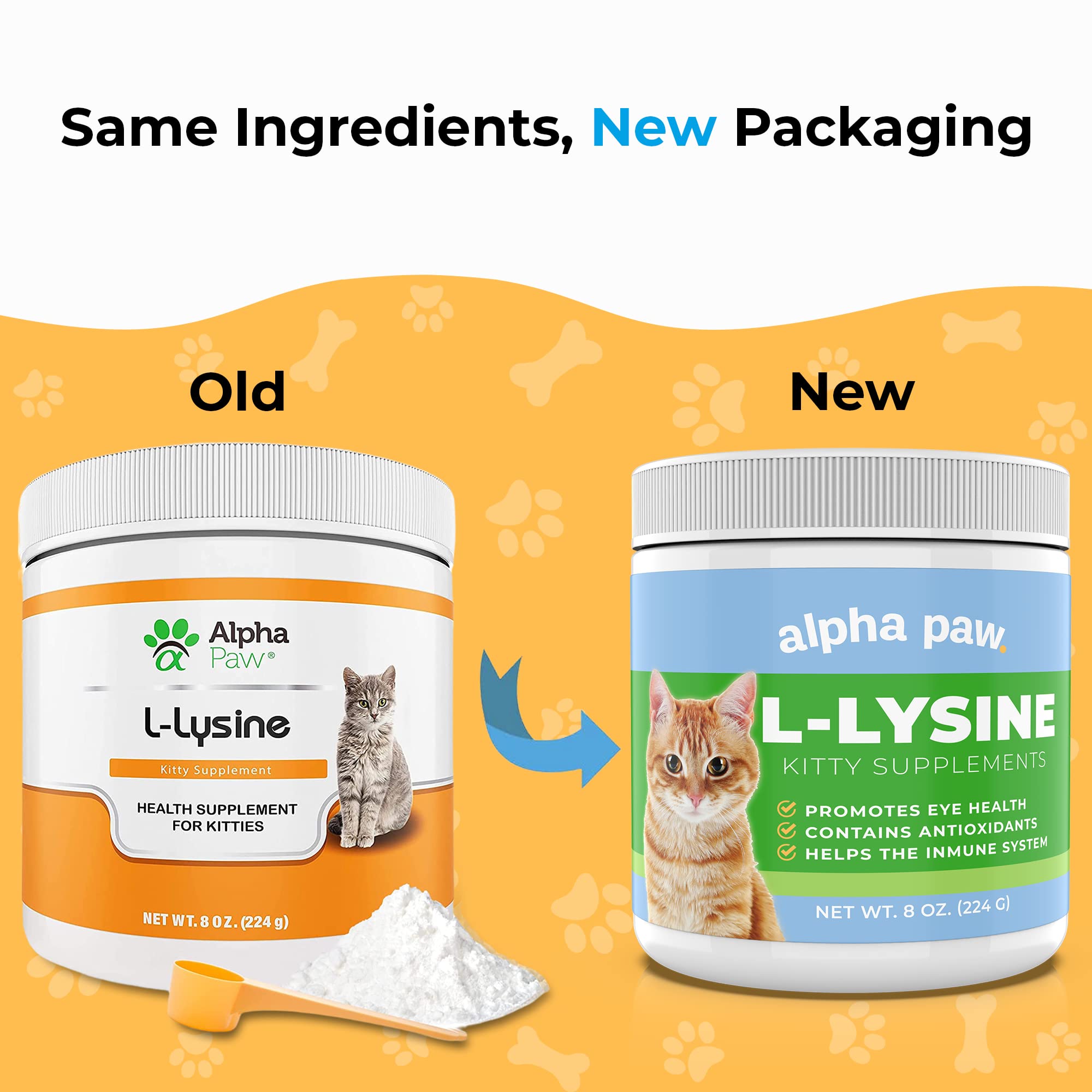 Alpha Paw L-Lysine Powder serving size scoop