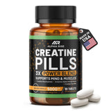 ALPHA RISE Creatine Pills front view with packaging