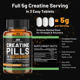 ALPHA RISE Creatine Pills with three tablets displayed