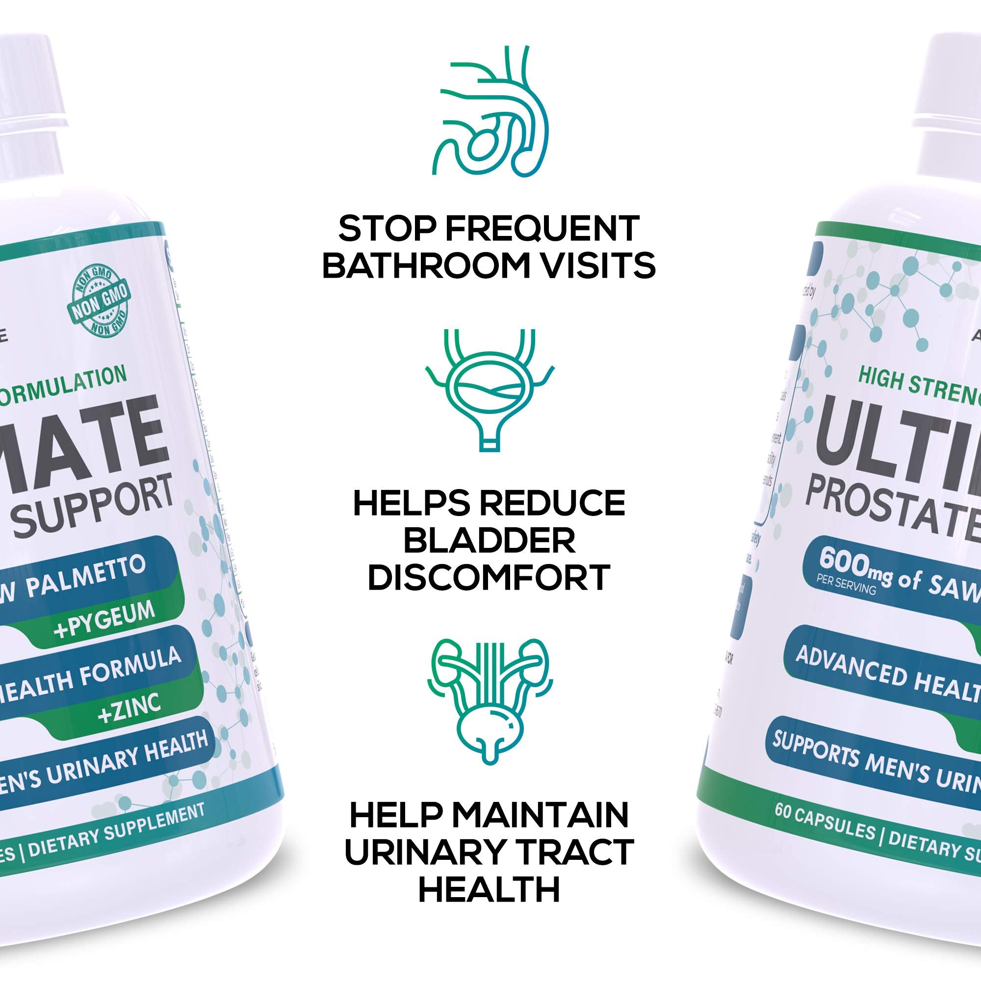 ALPHA RISE Saw Palmetto Supplement bottle back view