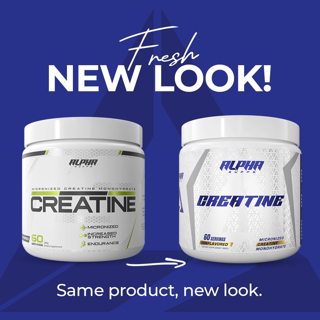 Alpha Supps Creatine Monohydrate 300g back view