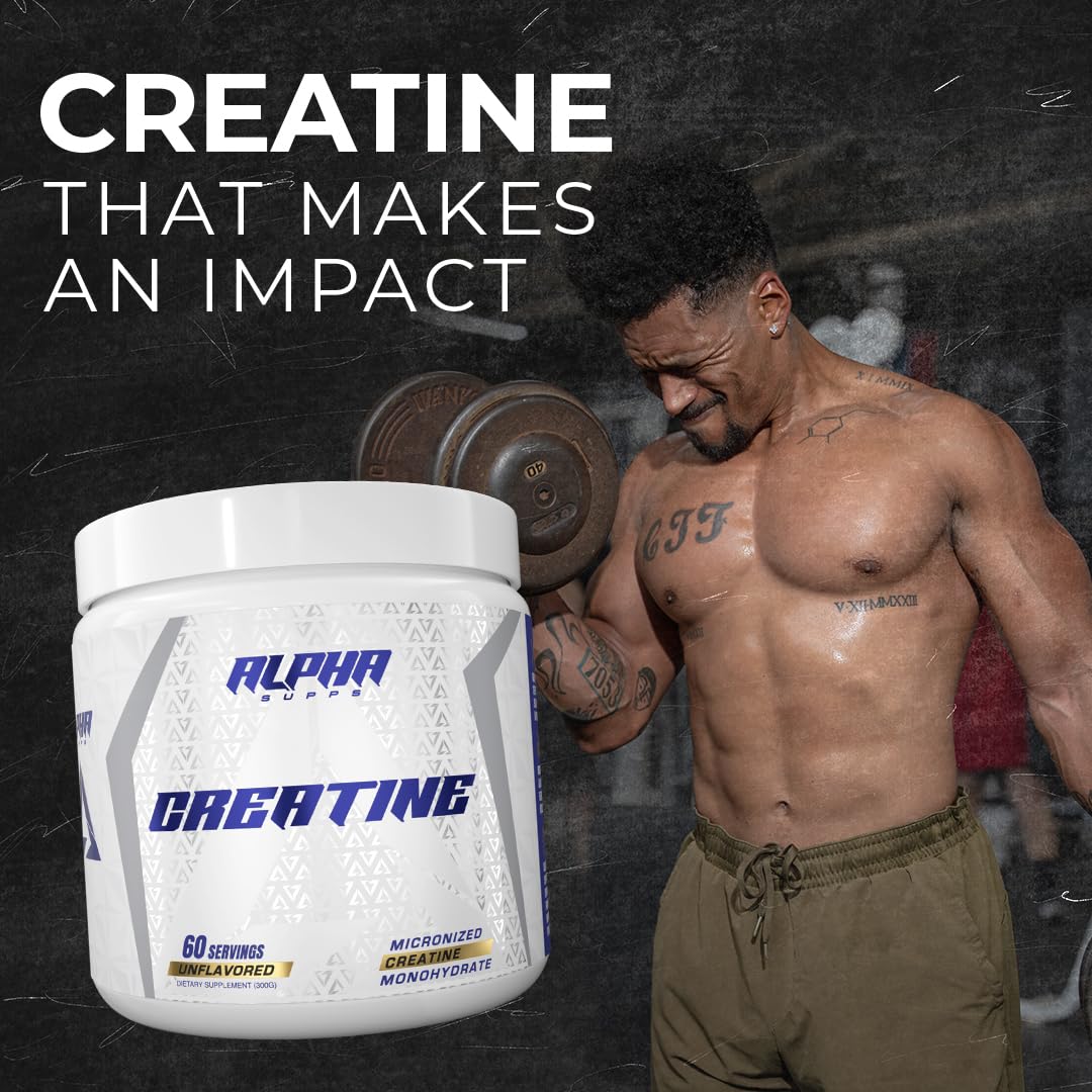 Alpha Supps Creatine Monohydrate mixed in a glass