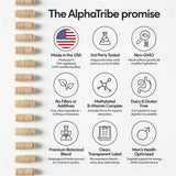 Alpha Tribe Men's Daily Multivitamin capsules in a hand
