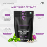 ALPHA01 Milk Thistle Extract 250mg side view of capsules