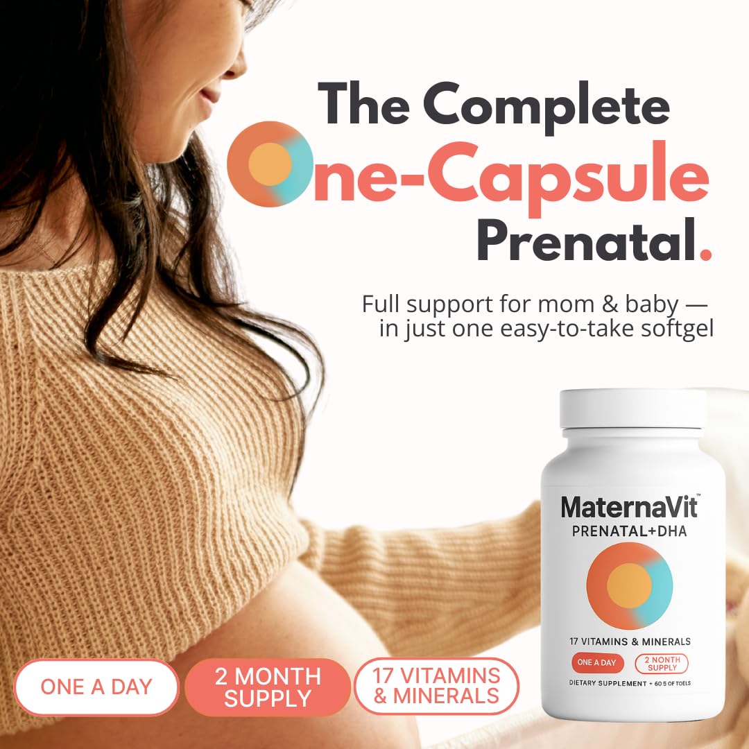 AlphaHealth+ Complete Prenatal Vitamins 60 Softgels side view