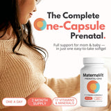 AlphaHealth+ Complete Prenatal Vitamins 60 Softgels side view