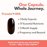 AlphaHealth+ Complete Prenatal Vitamins with a glass of water
