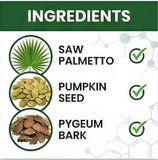 AlphaHealth+ Saw Palmetto capsules side view showing dosage
