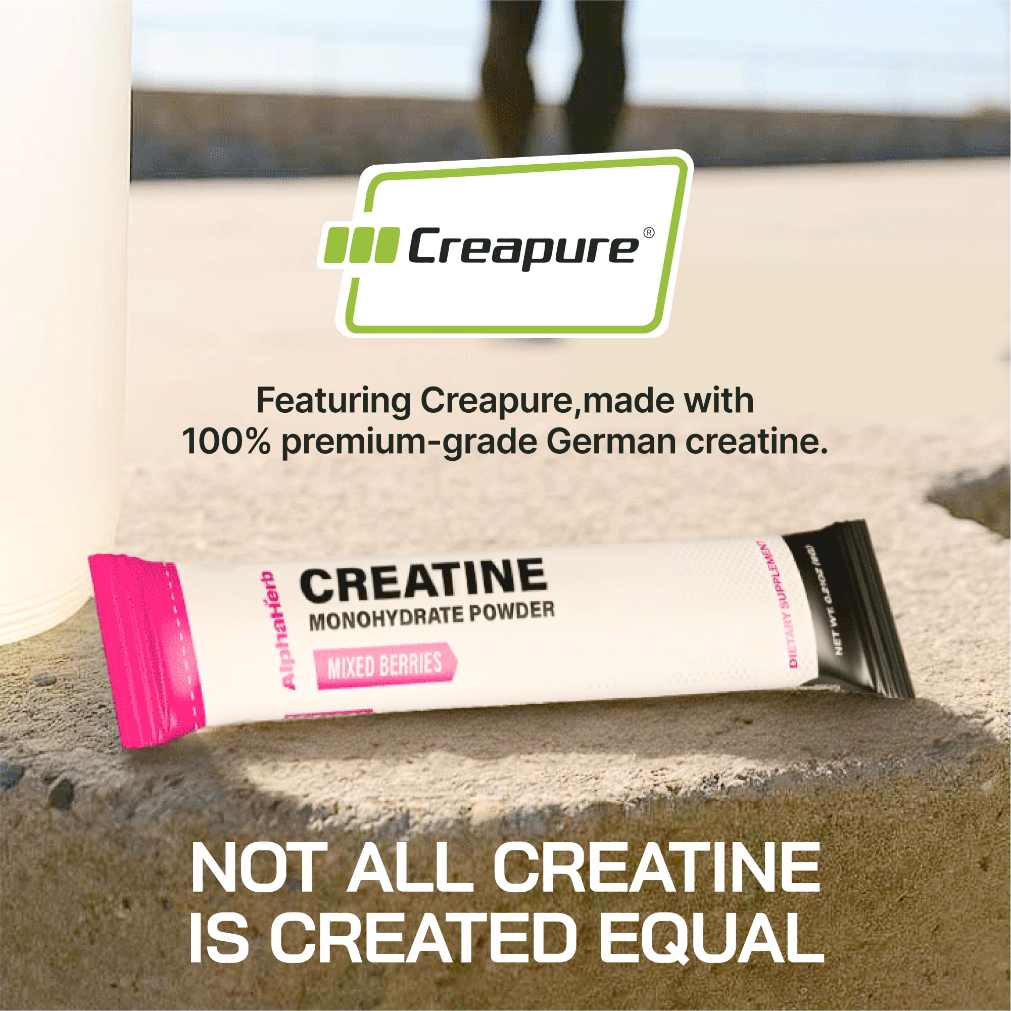 AlphaHerb Creapure Creatine Monohydrate product packaging