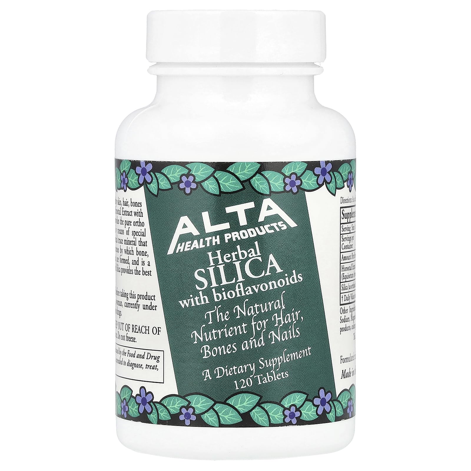 Alta Health Sil-X-Silica 120 tablets front view