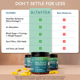 Altavida Berberine Supplement bottle with label and cap