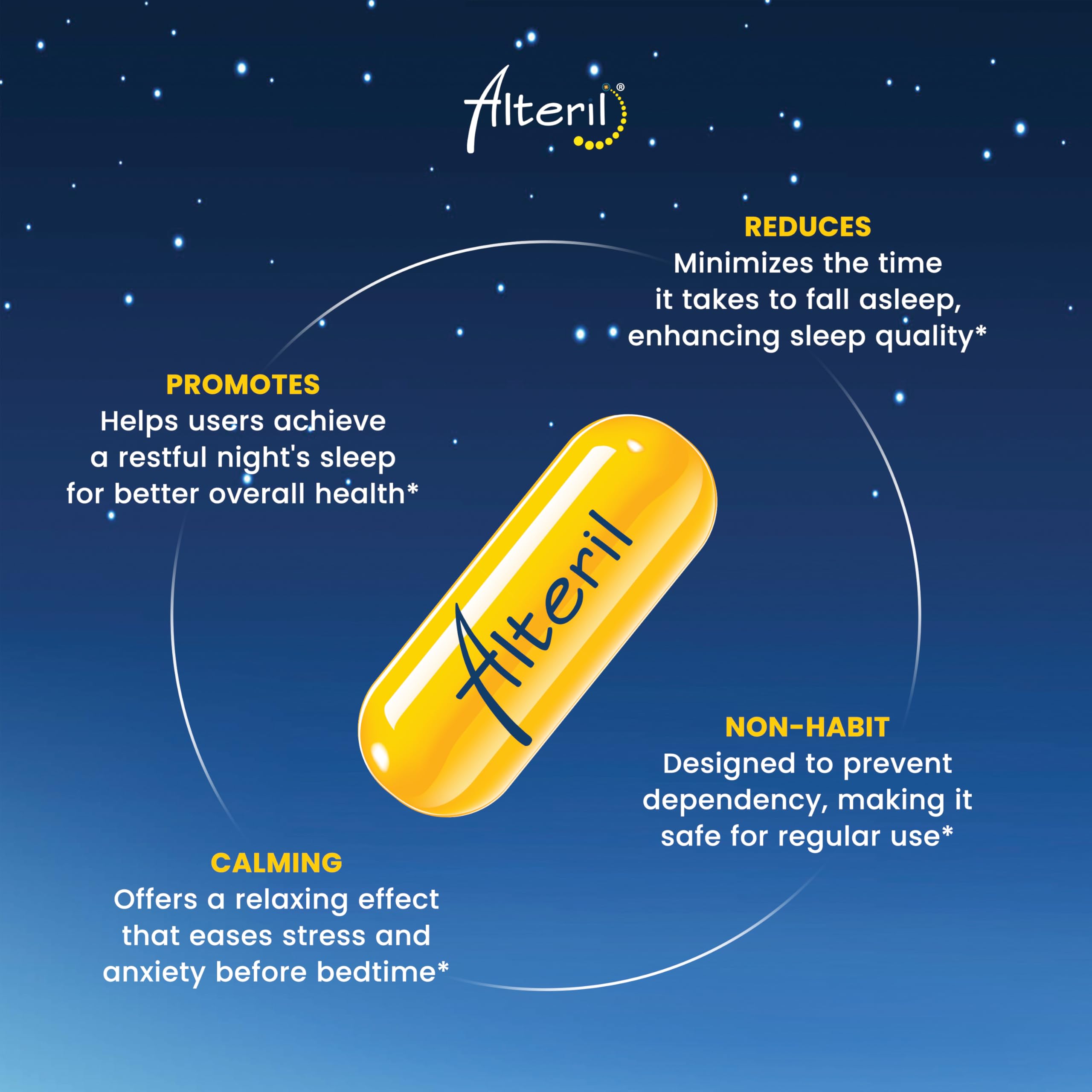 Alteril Natural Sleep Aid Soft Gel back view
