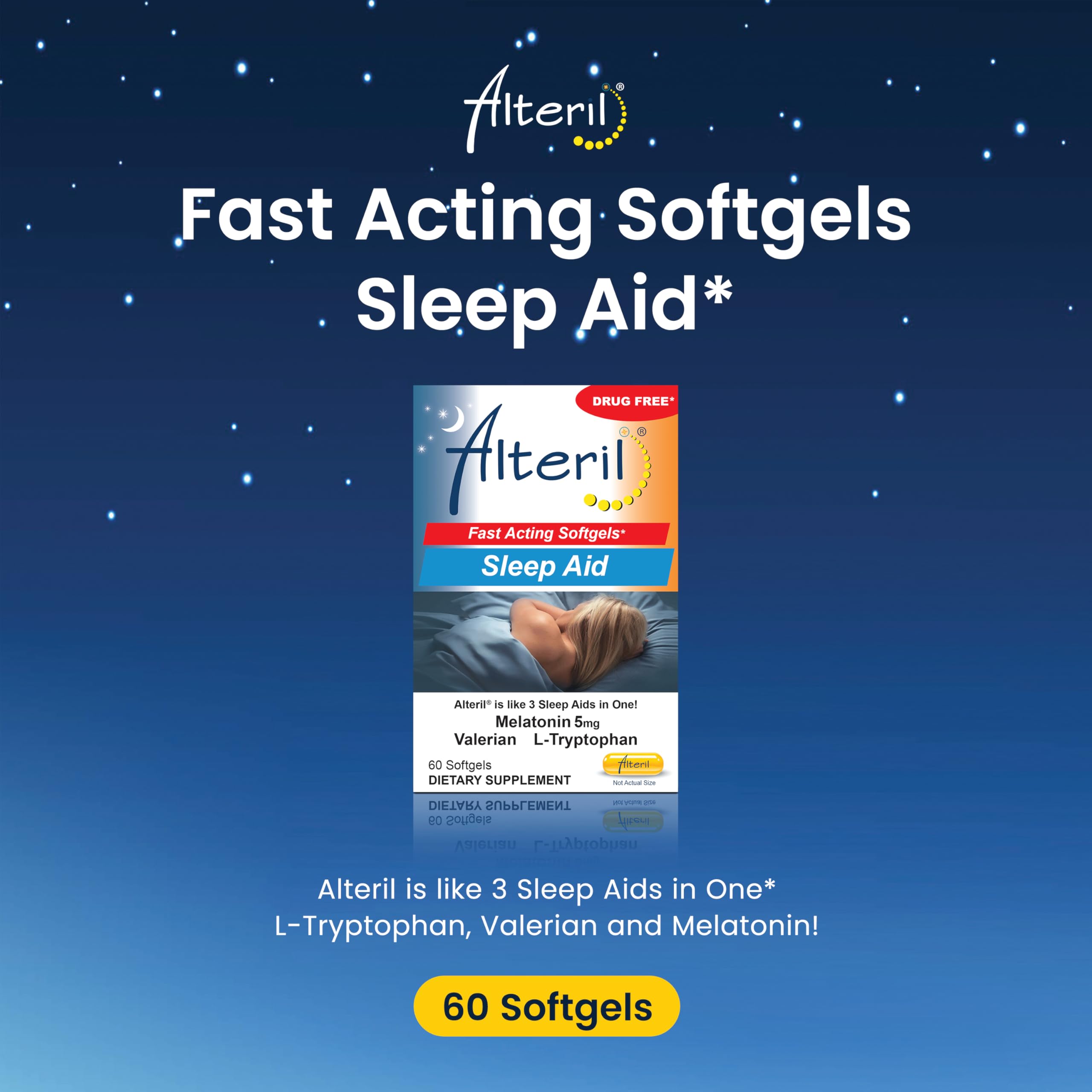 Alteril Natural Sleep Aid Soft Gel soft gel close-up