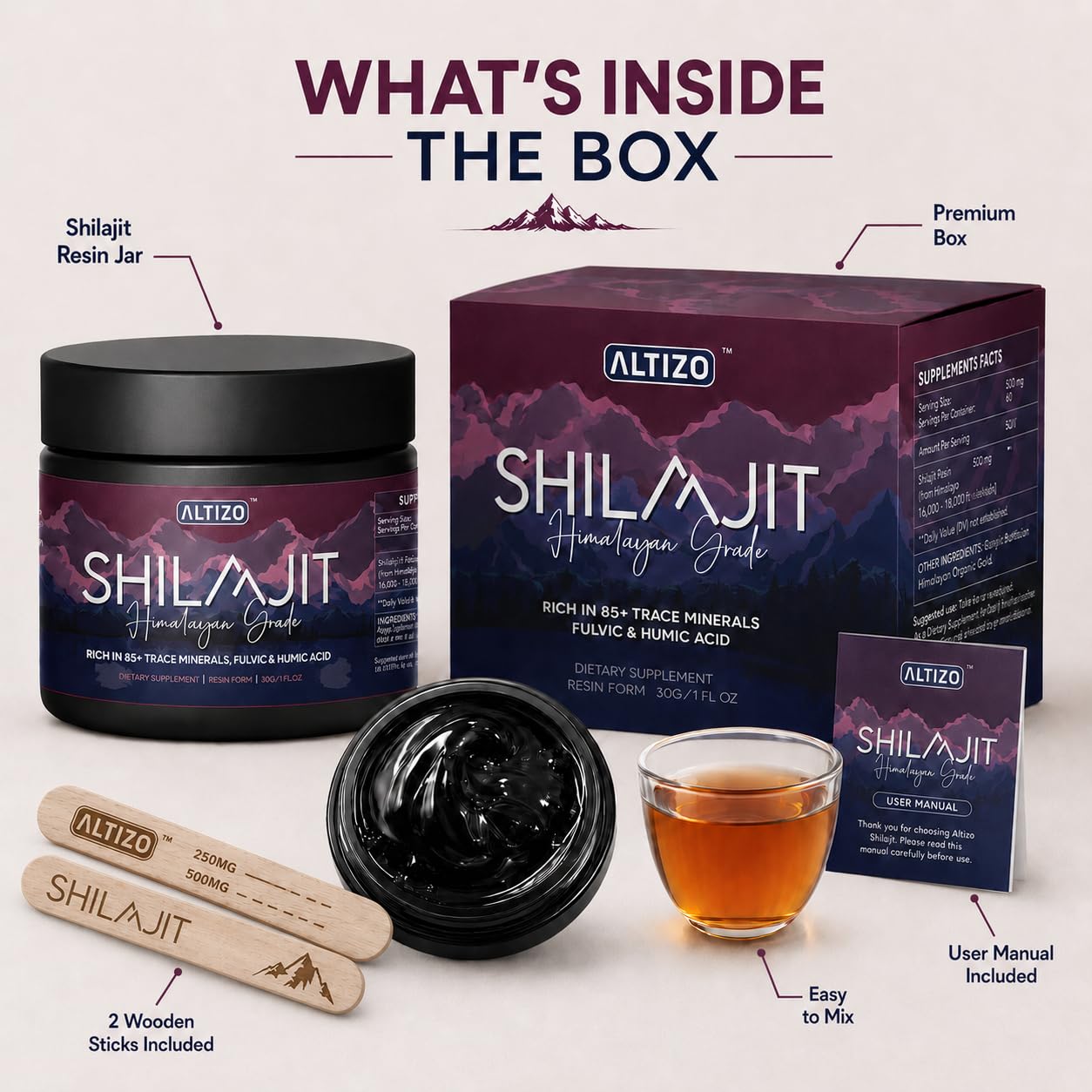 Altizo Pure Himalayan Shilajit Resin packaging