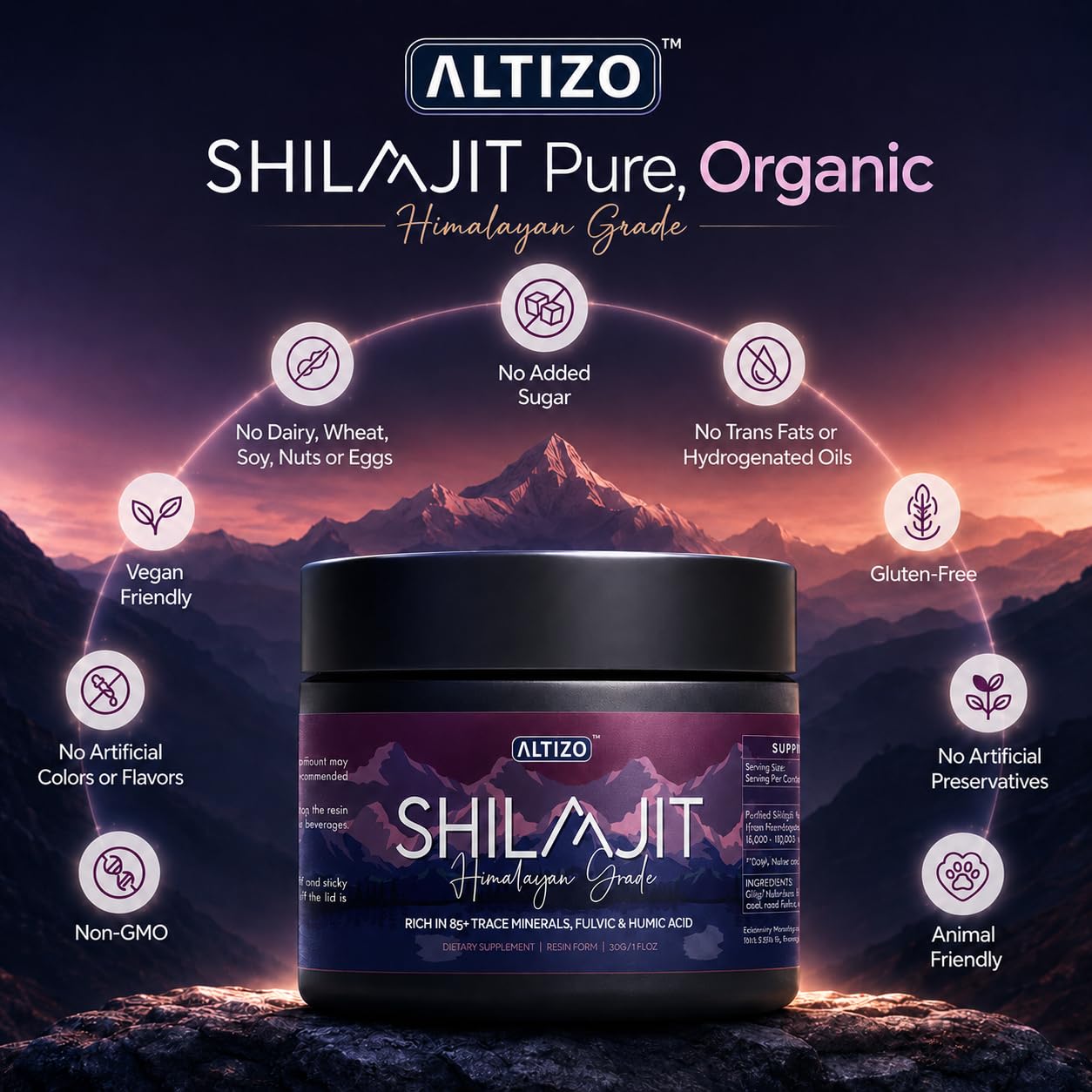 Altizo Pure Himalayan Shilajit Resin texture