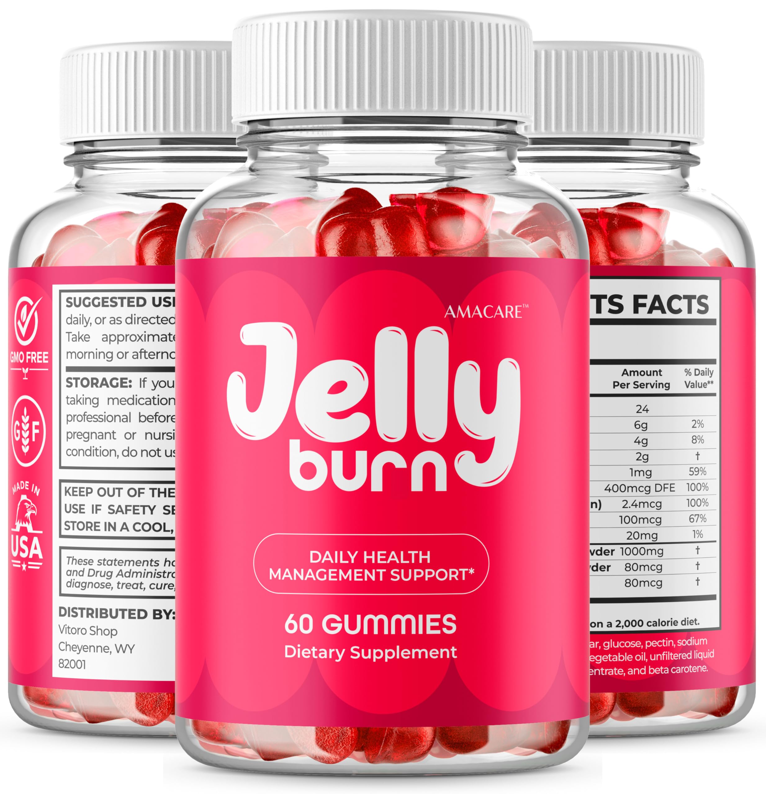 AMACARE Jelly Burn Gummies in hand