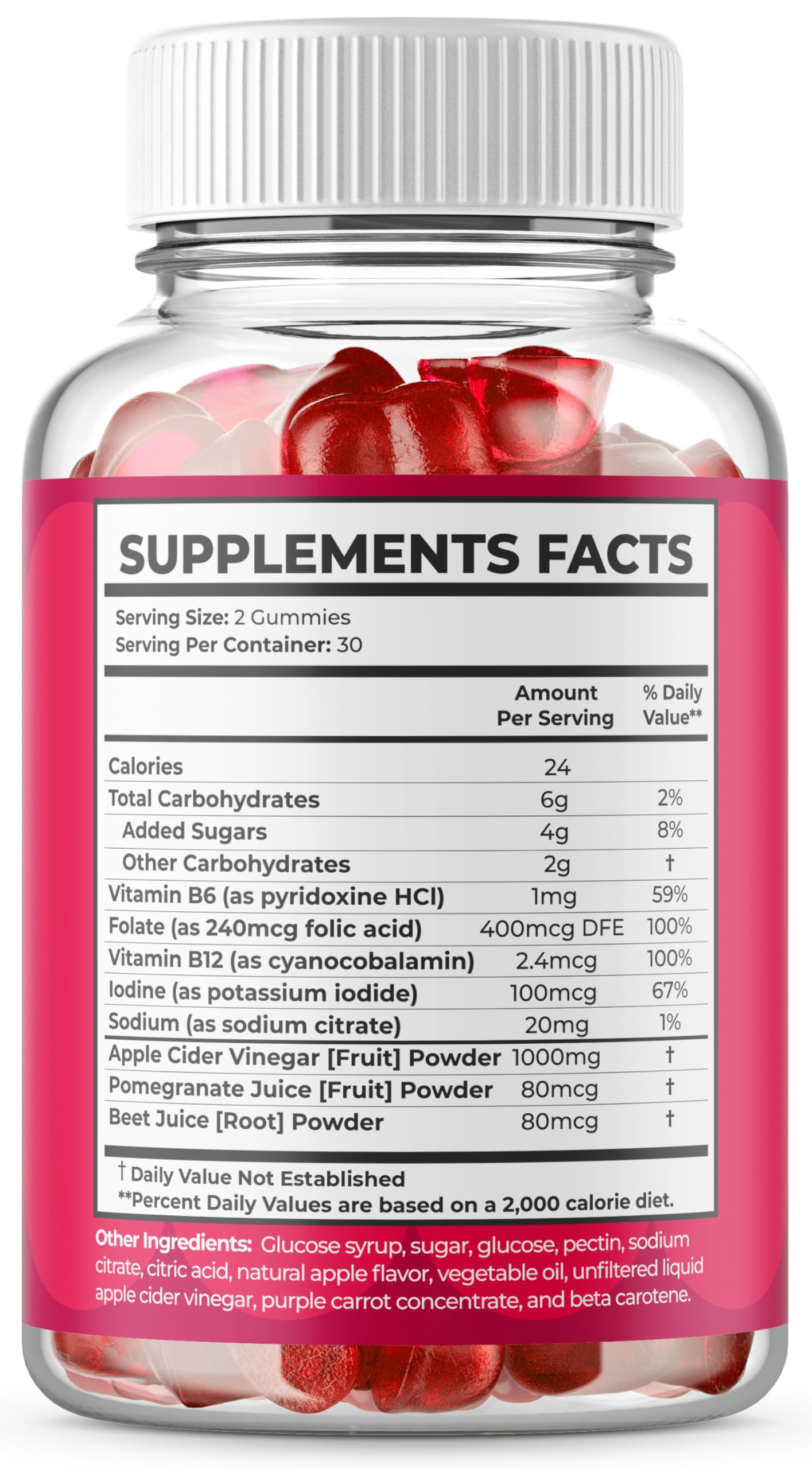 AMACARE Jelly Burn Gummies showing serving size