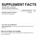 AMALTH Damiana Leaf Extract Capsules 1000mg side view