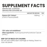 AMALTH Papaya Leaf Extract Capsules 1000 mg back view