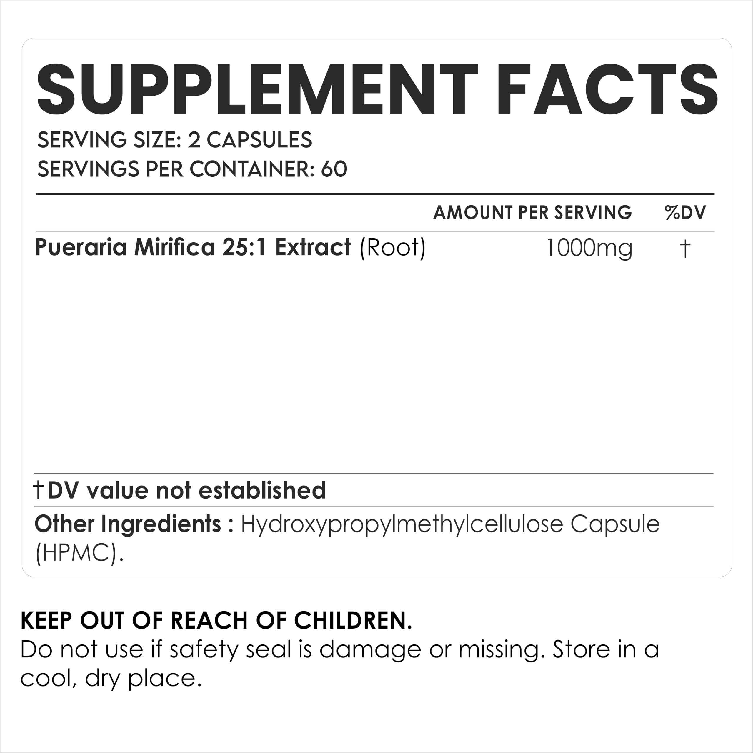 AMALTH Pueraria Mirifica Capsules packaging side view