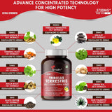 AMALTH Saw Palmetto Herbal Supplement with a glass of water