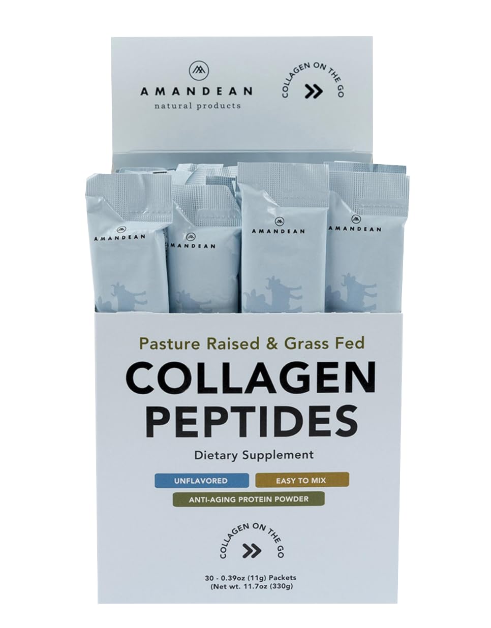 AMANDEAN Collagen Hydrolysate Powder box front view