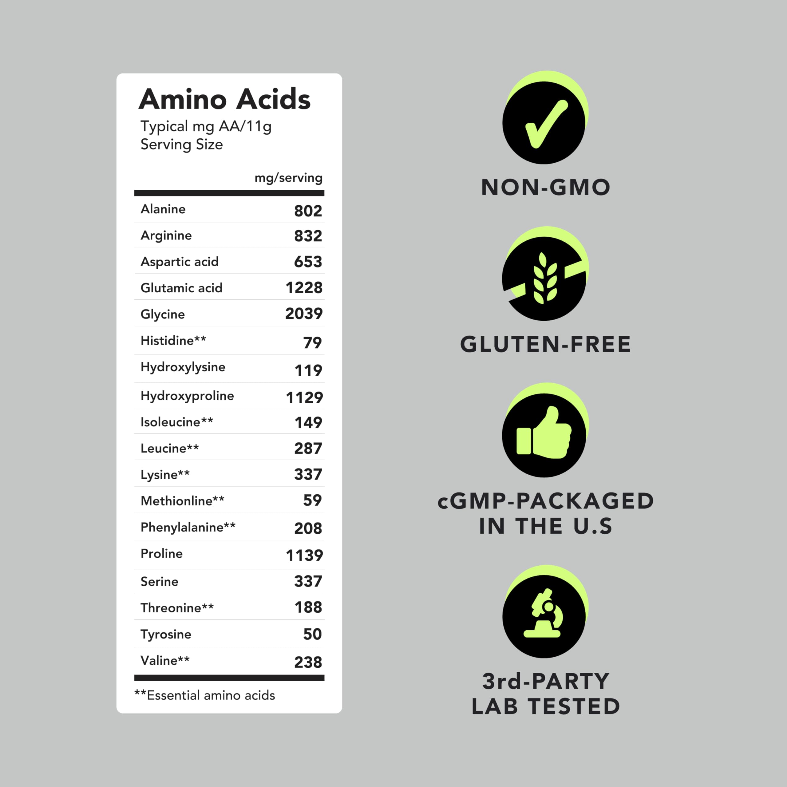 AMANDEAN Collagen Hydrolysate Powder with a measuring spoon
