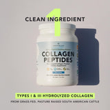 AMANDEAN Grass-Fed Beef Collagen Powder serving suggestion in a glass