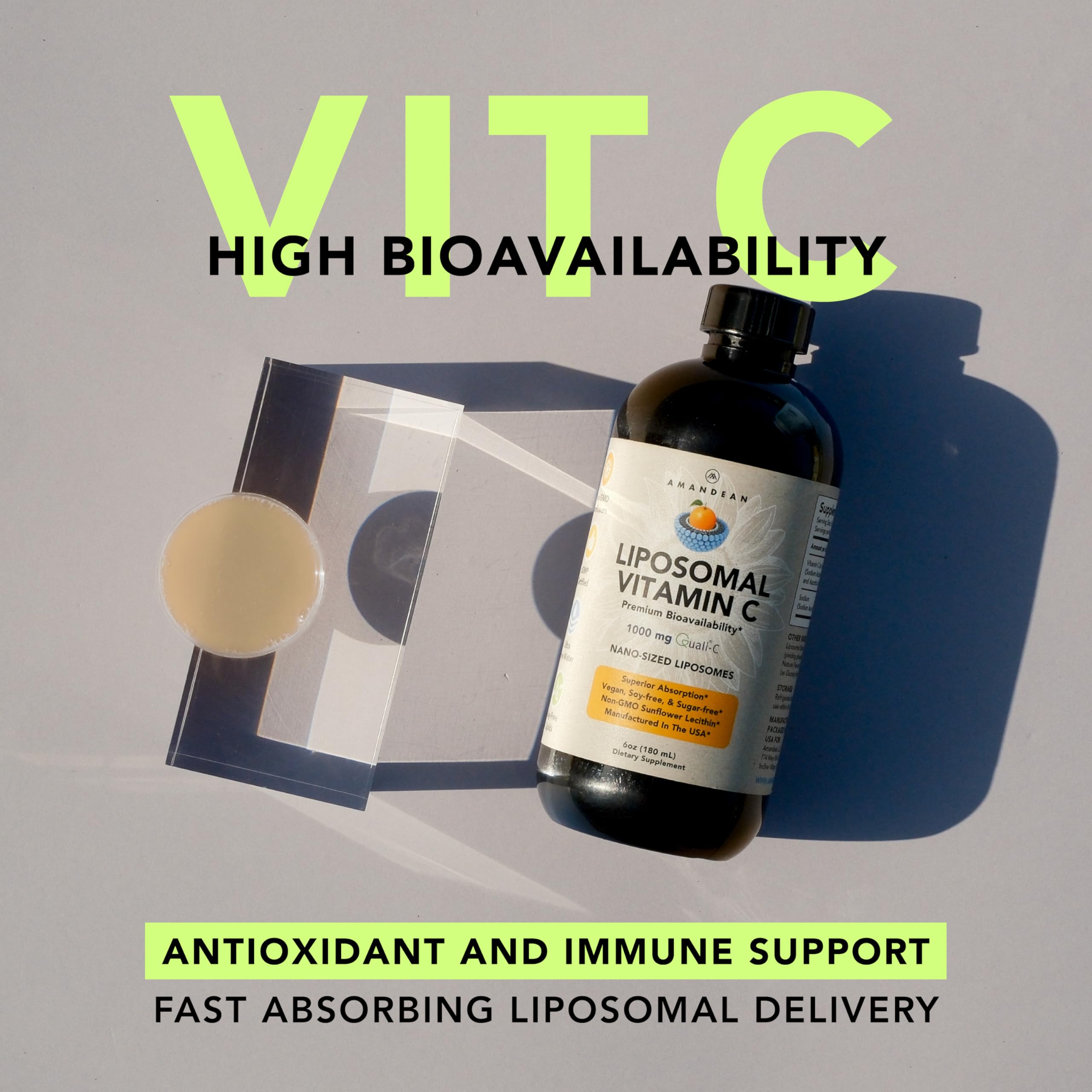 AMANDEAN Liposomal Vitamin C 170g side view