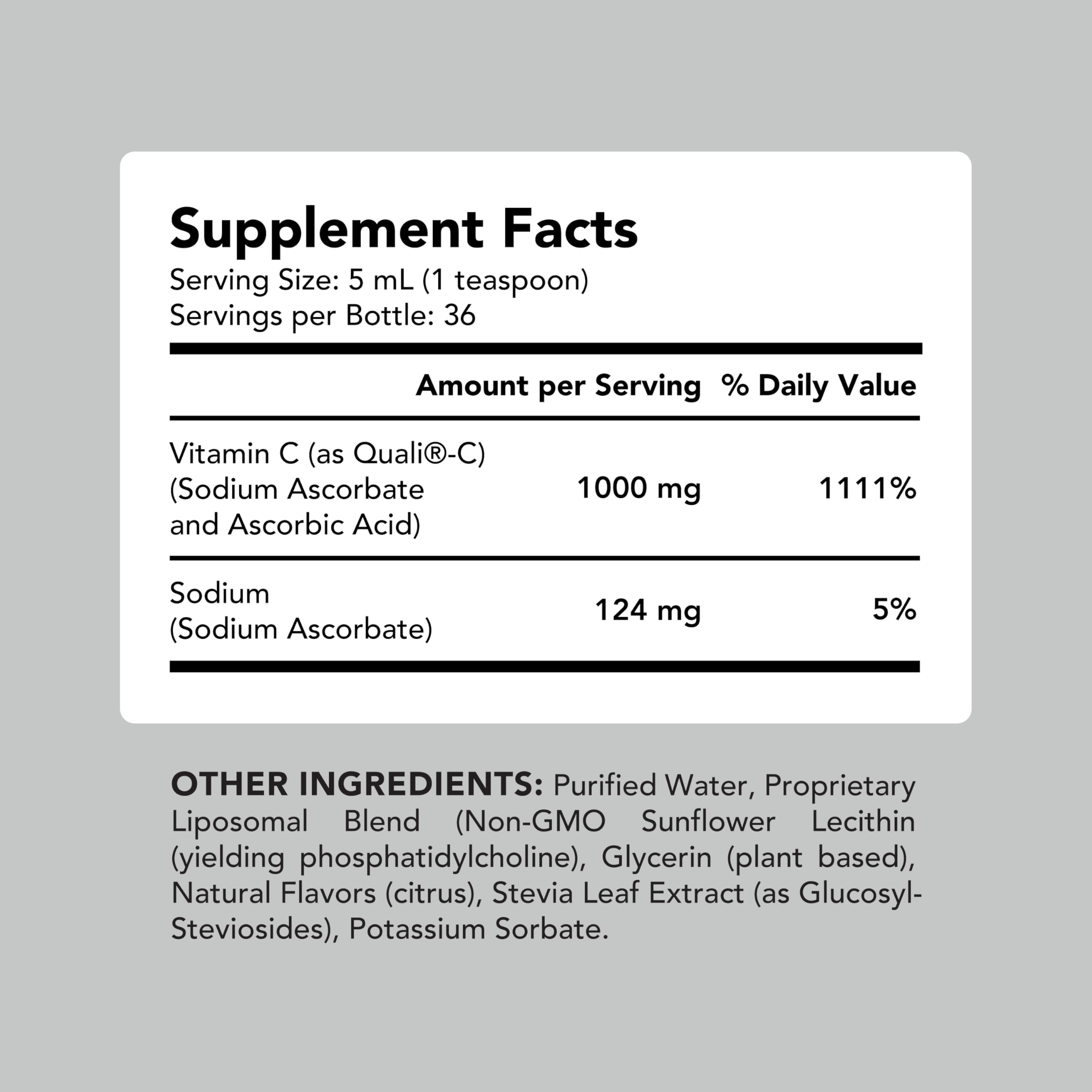 AMANDEAN Liposomal Vitamin C 170g with natural citrus flavour