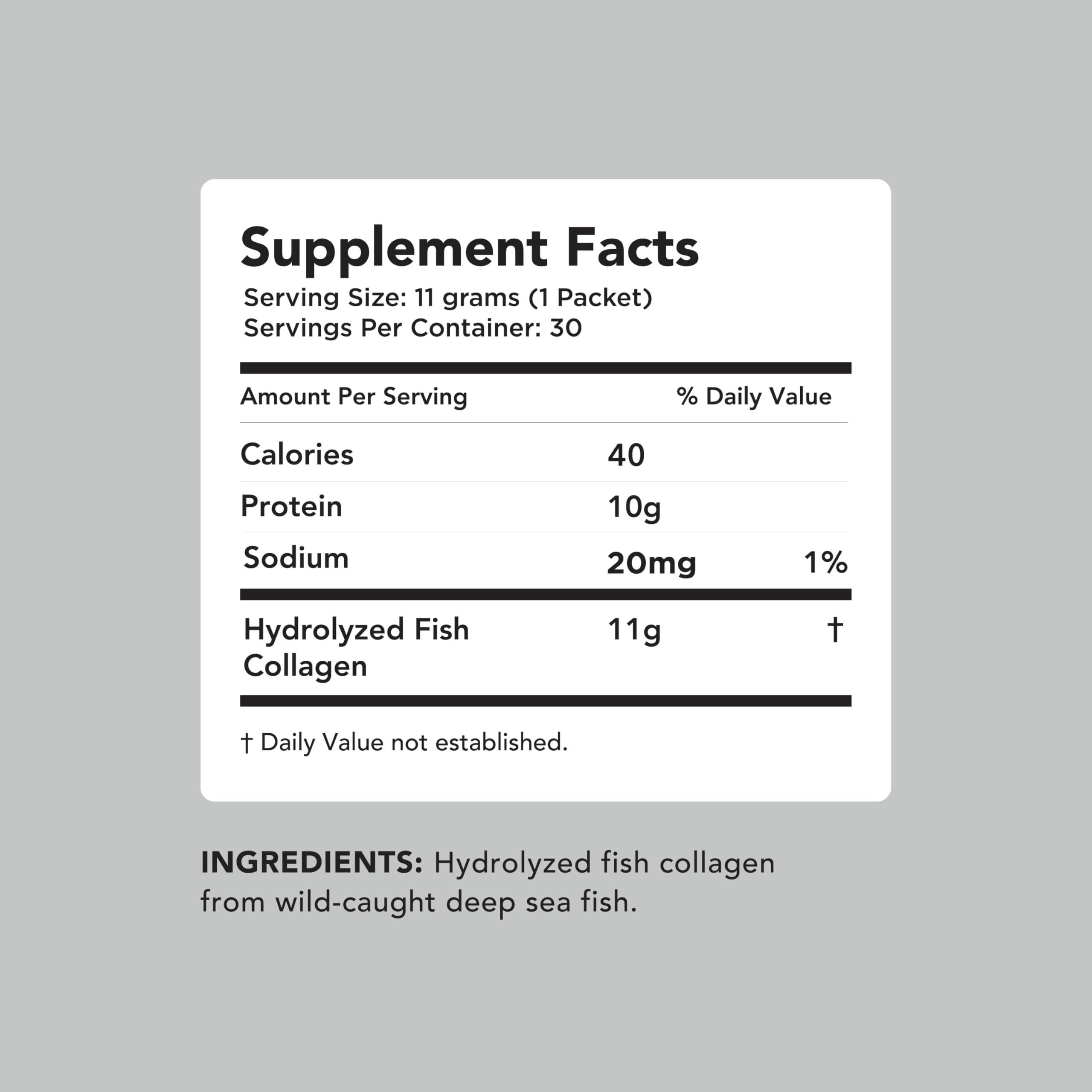 AMANDEAN Marine Collagen Peptides Packets displayed with a glass of water