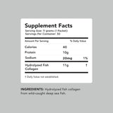 AMANDEAN Marine Collagen Peptides Packets displayed with a glass of water
