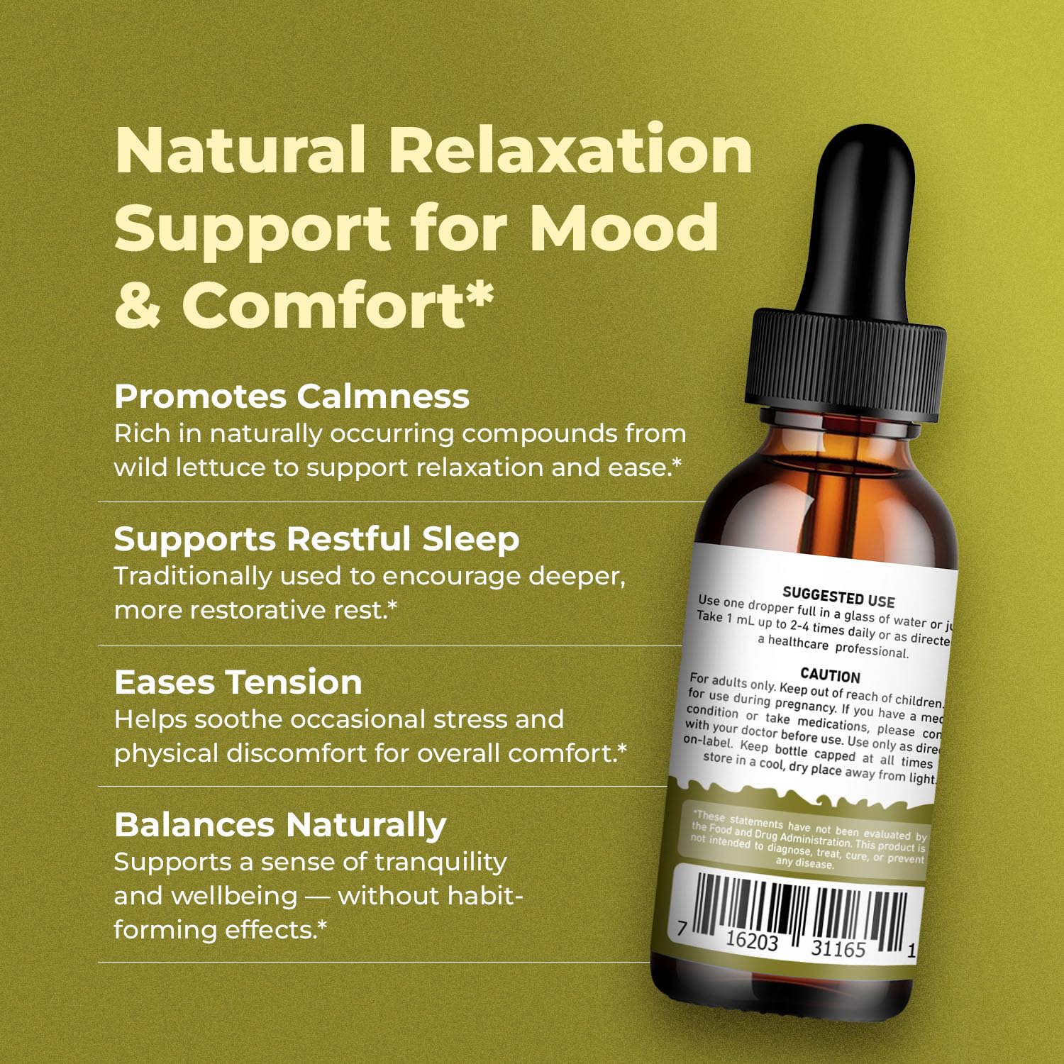 Amazing Botanicals Kanna Tincture 200X Extract 30ml on wooden surface