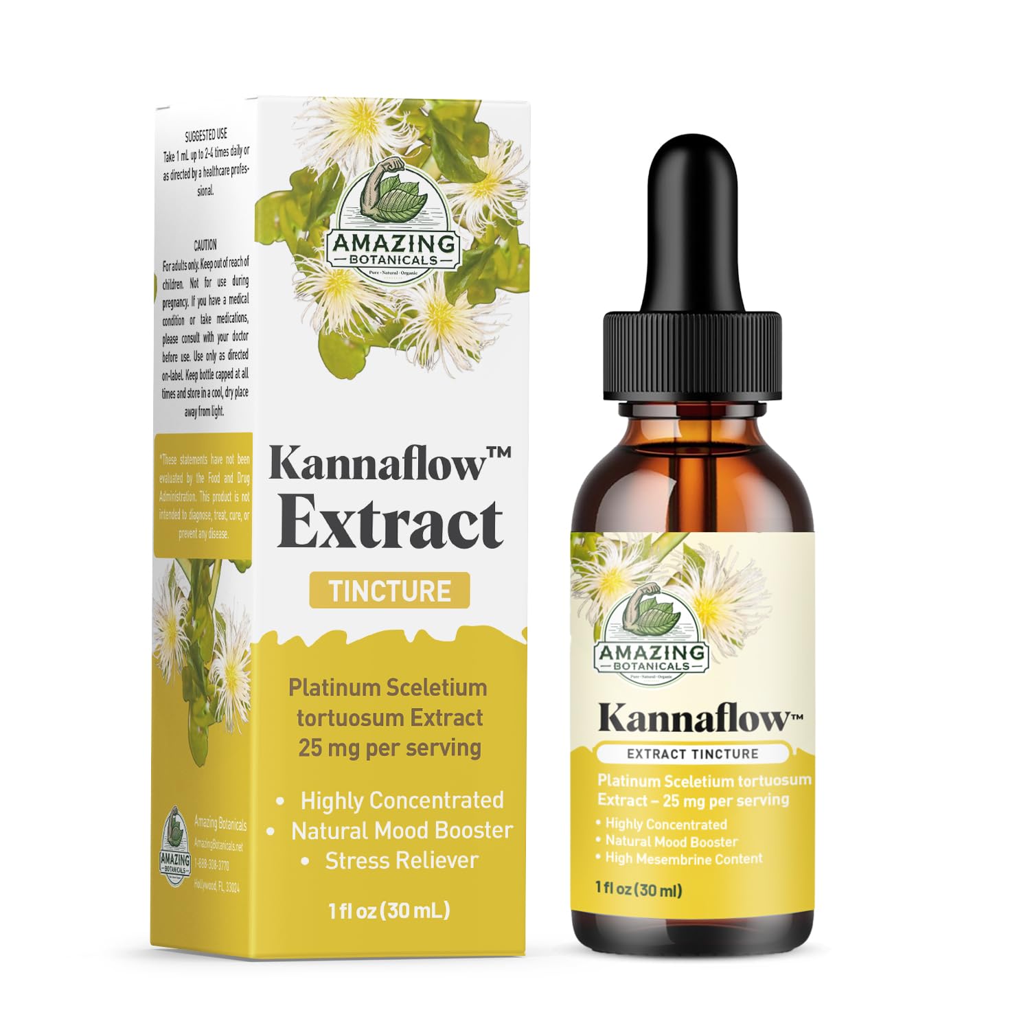 Amazing Botanicals Kanna Tincture 30ml bottle front view