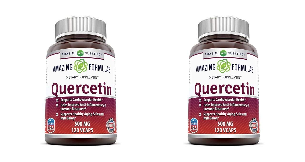 Amazing Formulas Quercetin 500mg Veggie Capsules front view